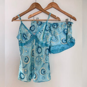 Y2K La Vie en Rose Two Piece Cami & Shorts Set